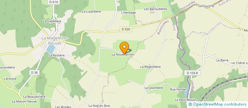 localisation de l'entreprise MONSIEUR GREGORY LITIERE à LA MADELEINE-BOUVET