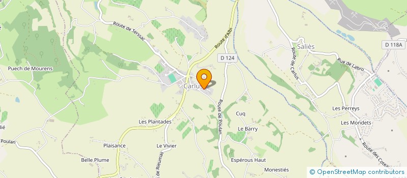 localisation de l'entreprise MONSIEUR GREGORY MASSUYES  CARLUS