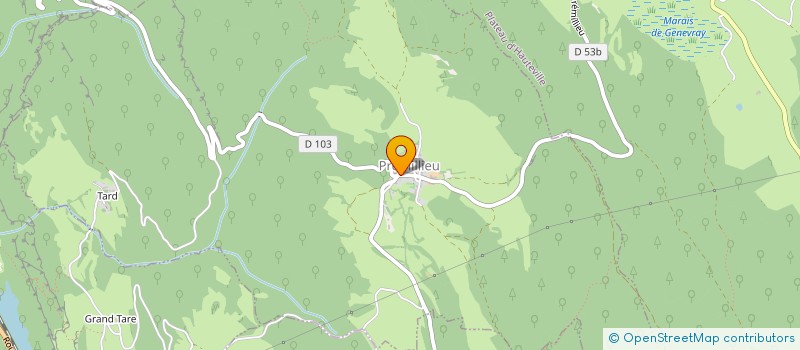 localisation de l'entreprise MONSIEUR GREGORY MEGE  PREMILLIEU