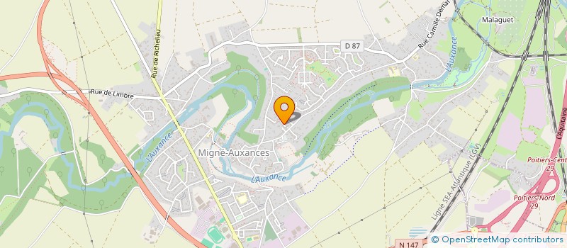 localisation de l'entreprise MONSIEUR GREGORY MERIGEAULT  MIGNE-AUXANCES