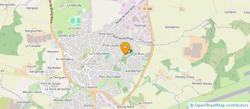 localisation de l'entreprise MONSIEUR GREGORY MIGNARD  GOUESNOU