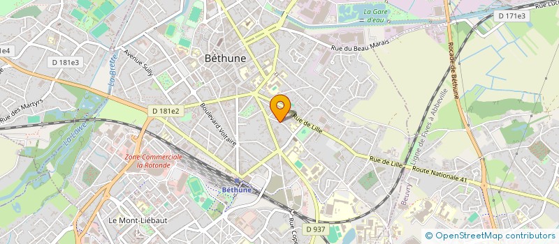 localisation de l'entreprise MONSIEUR GREGORY MONTAGNE à BETHUNE