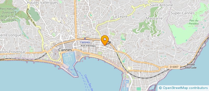 localisation de l'entreprise MONSIEUR GREGORY OUDOT à CANNES