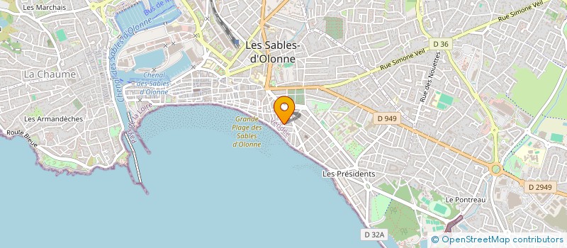 localisation de l'entreprise MONSIEUR GREGORY PARVILLE  LES SABLES D'OLONNE