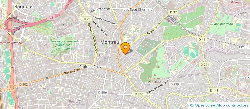 localisation de l'entreprise MONSIEUR GREGORY PASCAL BERNARD à MONTREUIL