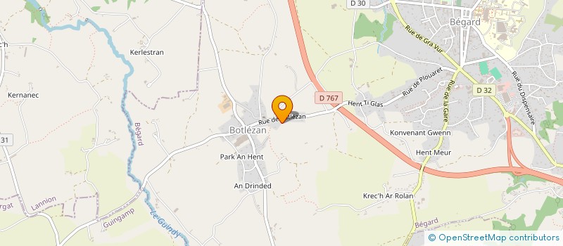 localisation de l'entreprise MONSIEUR GREGORY PIGEOT  BEGARD