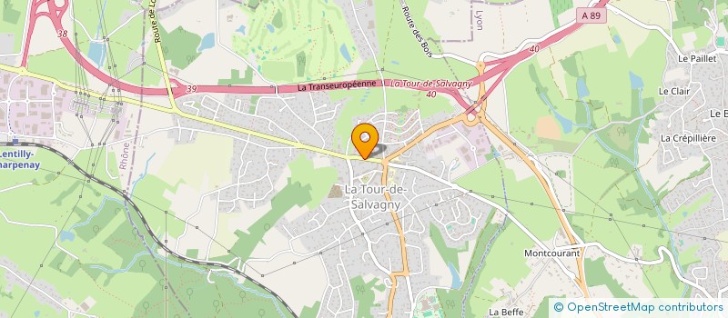localisation de l'entreprise MONSIEUR GREGORY PORTE  LA TOUR-DE-SALVAGNY