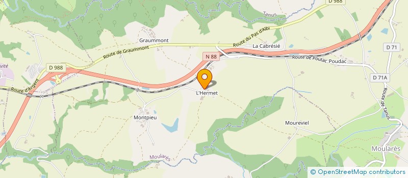 localisation de l'entreprise MONSIEUR GREGORY PUECH  MOULARES