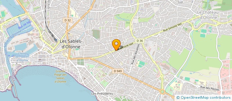 localisation de l'entreprise MONSIEUR GREGORY SAULNIER à LES SABLES D'OLONNE