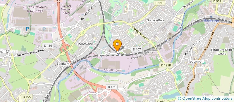 localisation de l'entreprise MONSIEUR GREGORY SCULIER  MAUBEUGE