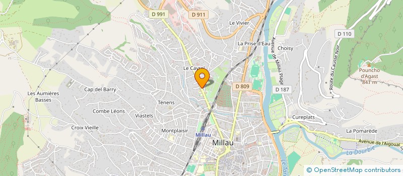 localisation de l'entreprise MONSIEUR GREGORY THOMAS  MILLAU