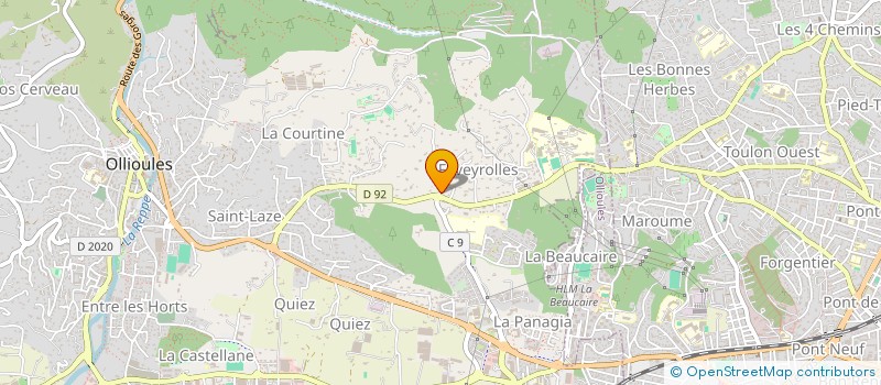 localisation de l'entreprise MONSIEUR GREGORY THOUBERT à OLLIOULES