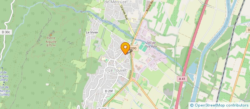 localisation de l'entreprise MONSIEUR GREGORY TOMASONI à LE TOUVET