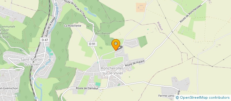 localisation de l'entreprise MONSIEUR GREGORY TOUTAIN  RONCHEROLLES-SUR-LE-VIVIER