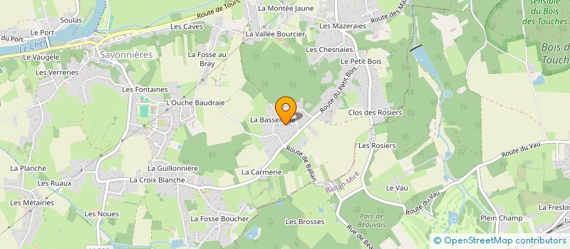 localisation de l'entreprise MONSIEUR GREGORY VAILLE à SAVONNIERES