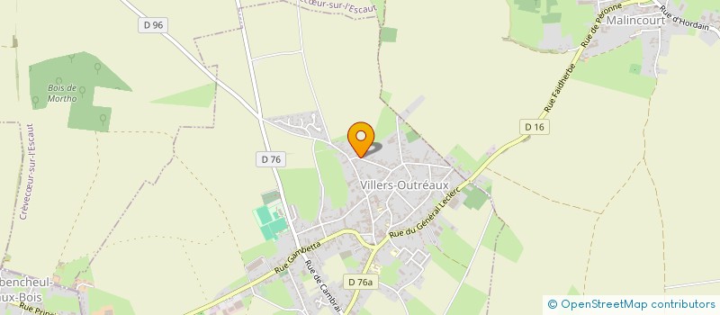 localisation de l'entreprise MONSIEUR GREGORY VAUTHIER  VILLERS-OUTREAUX