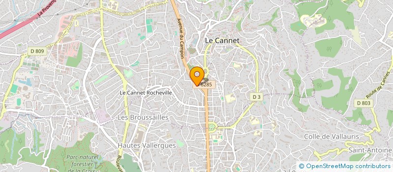 localisation de l'entreprise MONSIEUR GREGORY VERRIEST  LE CANNET