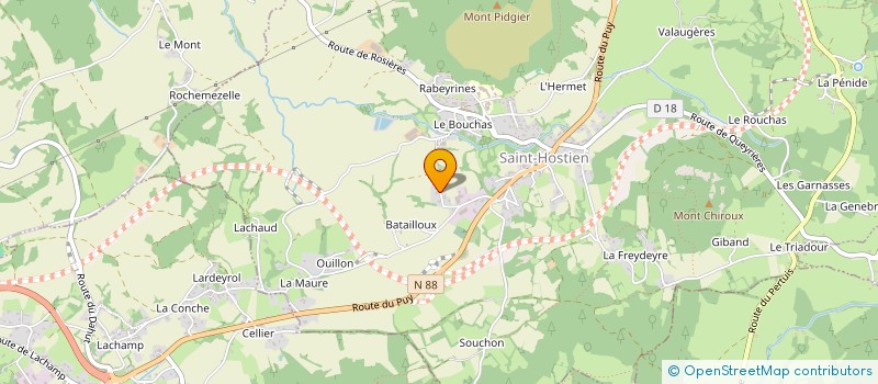 localisation de l'entreprise MONSIEUR GREGORY VIAL  SAINT-HOSTIEN