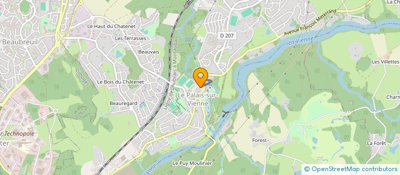 localisation de l'entreprise MONSIEUR GREGORY VIGNAUD à LE PALAIS-SUR-VIENNE