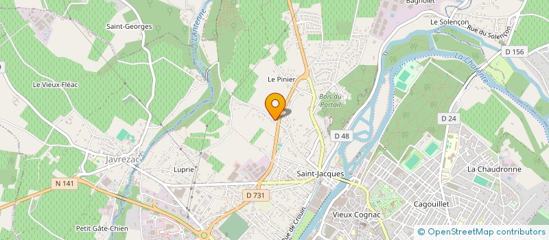 localisation de l'entreprise MONSIEUR GRIGOR SHASHIKYAN à COGNAC