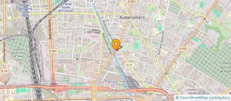 localisation de l'entreprise MONSIEUR GUEBBAL ALI  AUBERVILLIERS