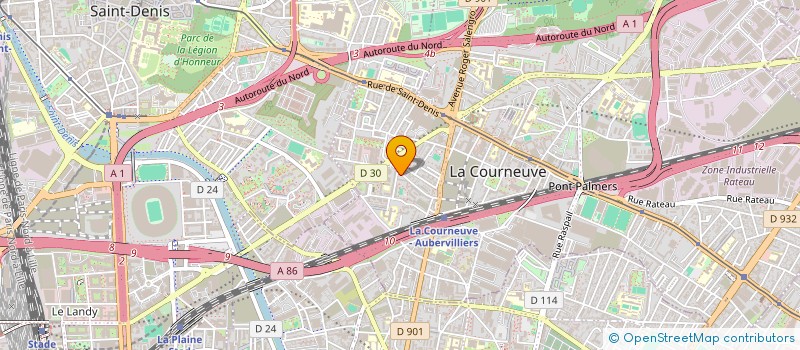 localisation de l'entreprise MONSIEUR GUEMOU CAMARA à LA COURNEUVE