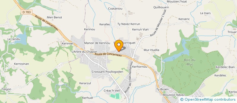 localisation de l'entreprise MONSIEUR GUENAEL LE MAREC à SAINT-EVARZEC