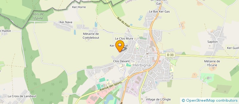 localisation de l'entreprise MONSIEUR GUENAEL OEILLARD à HERBIGNAC