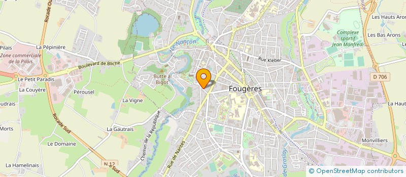 localisation de l'entreprise MONSIEUR GUENAHEL HUBERT  FOUGERES