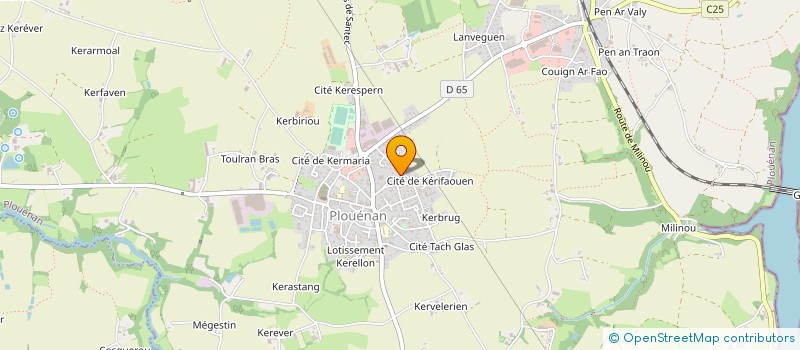 localisation de l'entreprise MONSIEUR GUENOLE COUVIDAT  PLOUENAN