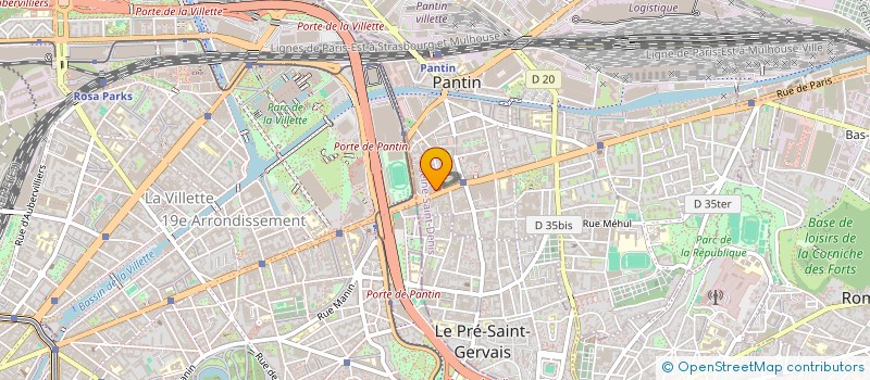 localisation de l'entreprise MONSIEUR GUILHEM ANTOINE FLOUZAT à PANTIN