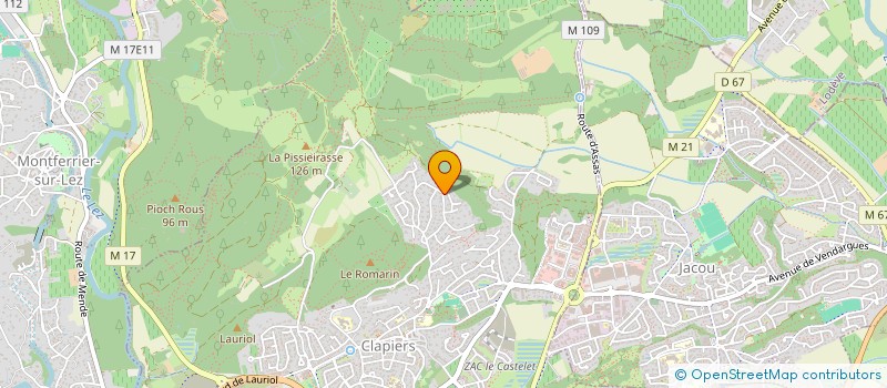 localisation de l'entreprise MONSIEUR GUILHEM CASTAGNE  CLAPIERS