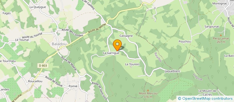 localisation de l'entreprise MONSIEUR GUILHEM CLEDEL  MONTVALENT