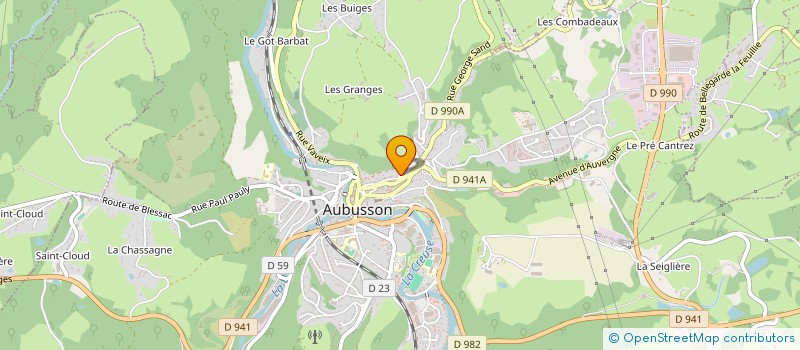 localisation de l'entreprise MONSIEUR GUILHEM MAZURE  AUBUSSON