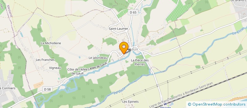 localisation de l'entreprise MONSIEUR GUILLAUME ALIX  MONTEAUX