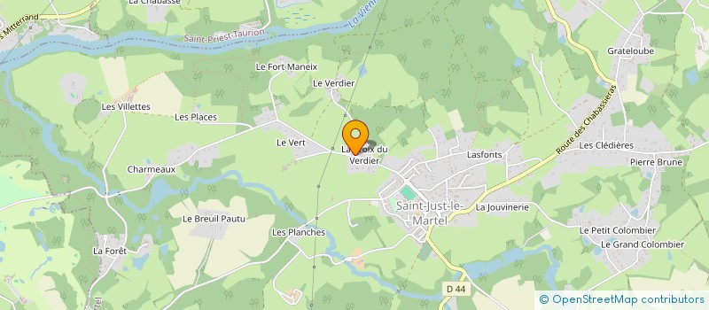 localisation de l'entreprise MONSIEUR GUILLAUME ANDRIEU  SAINT-JUST-LE-MARTEL