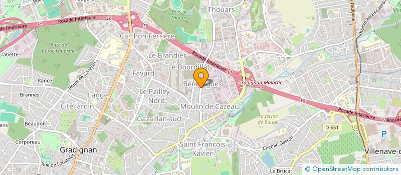 localisation de l'entreprise MONSIEUR GUILLAUME ANGULO  GRADIGNAN