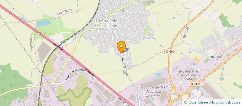 localisation de l'entreprise MONSIEUR GUILLAUME AUDOUX QUEMARD  LA CHAPELLE-SAINT-URSIN