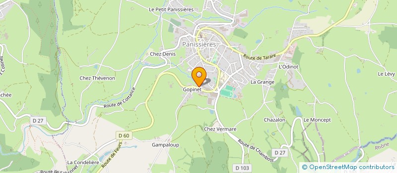 localisation de l'entreprise MONSIEUR GUILLAUME AULANIER  PANISSIERES