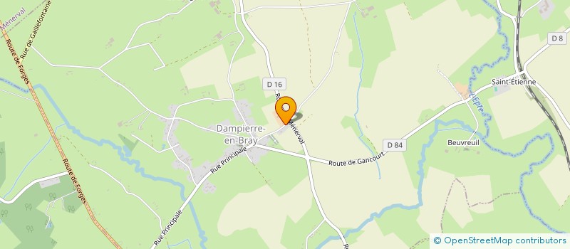 localisation de l'entreprise MONSIEUR GUILLAUME AUVRAY  DAMPIERRE-EN-BRAY