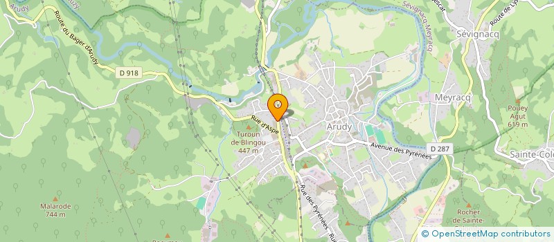 localisation de l'entreprise MONSIEUR GUILLAUME AYCAGUER  ARUDY