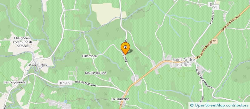 localisation de l'entreprise MONSIEUR GUILLAUME BALDACCI  SAINT-ANDRE-DU-BOIS