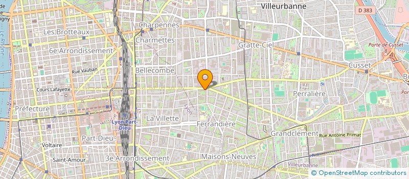 localisation de l'entreprise MONSIEUR GUILLAUME BARATHIEU GRINAND  VILLEURBANNE