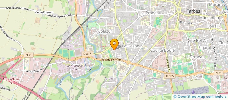 localisation de l'entreprise MONSIEUR GUILLAUME BARRIERE à TARBES