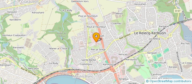 localisation de l'entreprise MONSIEUR GUILLAUME BEAUGE-BERUBE  LE RELECQ-KERHUON