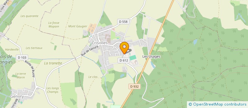 localisation de l'entreprise MONSIEUR GUILLAUME BERTIN  CRISOLLES