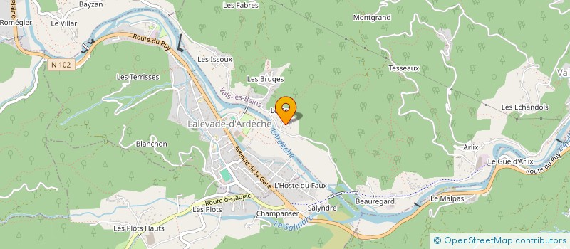 localisation de l'entreprise MONSIEUR GUILLAUME BISSIERES à VALS-LES-BAINS
