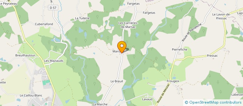 localisation de l'entreprise MONSIEUR GUILLAUME BLONDY à COUSSAC-BONNEVAL
