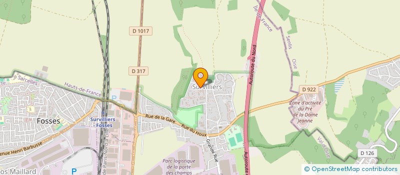 localisation de l'entreprise MONSIEUR GUILLAUME BOISSARD  SURVILLIERS