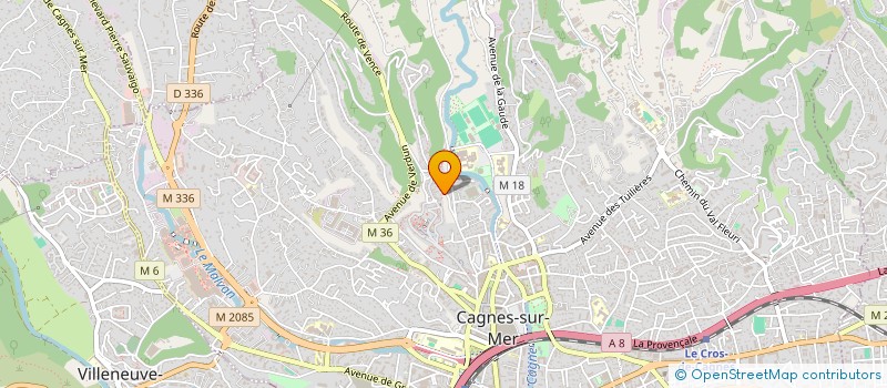 localisation de l'entreprise MONSIEUR GUILLAUME BOUVET  CAGNES SUR MER